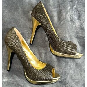 ✨ Rampage Peep Toe Stiletto Heels